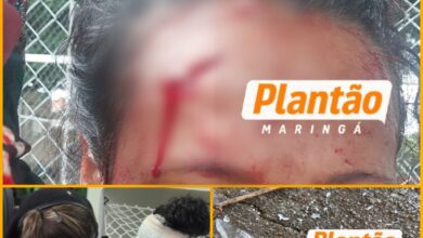 Fotos de Mulher é ferida com caco de vidro durante briga no bairro Ebenezer, em Maringá