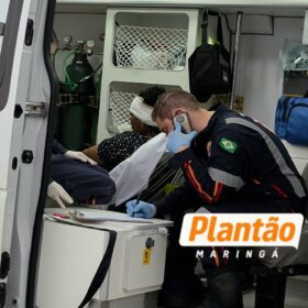Fotos de Mulher é ferida com caco de vidro durante briga no bairro Ebenezer, em Maringá