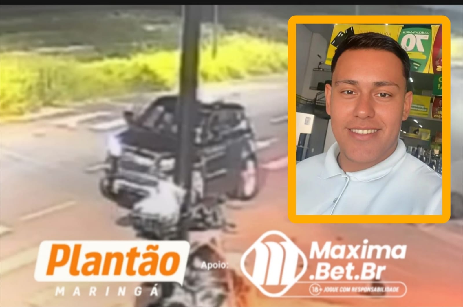 Fotos de Vídeo: Após dias internado em Maringá, motoboy de 23 anos morre após acidente com Land Rover