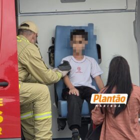 Fotos de Carro bate contra poste e deixa duas crianças e uma mulher feridas em Maringá