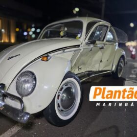 Acidente entre Fusca e Celta deixa três feridos na Zona 8, em Maringá Foto 2 Fotos de Acidente entre Fusca e Celta deixa três feridos na Zona 8, em Maringá