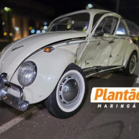 Acidente entre Fusca e Celta deixa três feridos na Zona 8, em Maringá Foto 4 Fotos de Acidente entre Fusca e Celta deixa três feridos na Zona 8, em Maringá