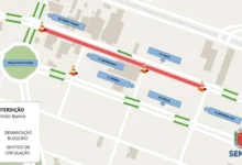 Fotos de Avenida importante de Maringá tem interdição total para recapeamento; veja o trecho bloqueado e rotas alternativas