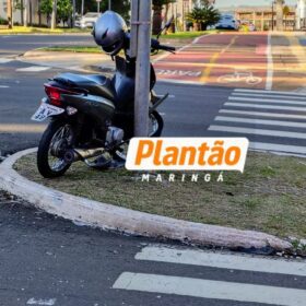 Fotos de Câmera flagra motorista avançando preferencial e provocando grave acidente entre carro e motocicleta em Maringá