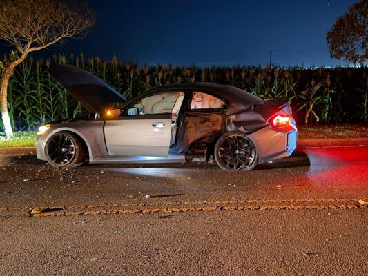 Fotos de Carro de luxo avaliado em mais de R$ 500 mil fica destruído após grave acidente em Maringá