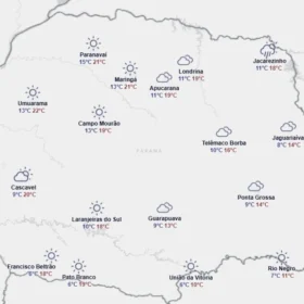 Fotos de Frente fria avança, tempo vira e põe 138 cidades do Paraná em alerta de tempestade; frio intenso volta nesta semana