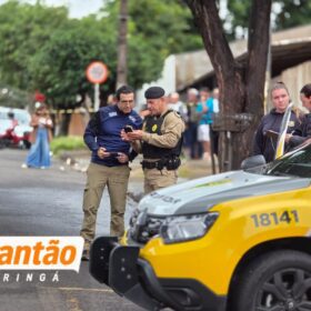 Fotos de Homem é morto a facadas em frente a bar, em Maringá; crime foi registrado por câmera de segurança