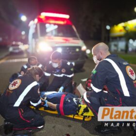 Fotos de Homem sofre traumatismo craniano após atropelamento em avenida de Maringá