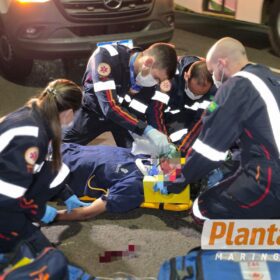 Fotos de Homem sofre traumatismo craniano após atropelamento em avenida de Maringá
