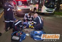 Fotos de Homem sofre traumatismo craniano após atropelamento em avenida de Maringá