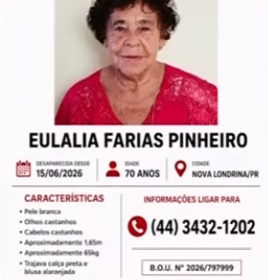 Fotos de Imagens revelam últimos passos de idosa desaparecida em Maringá antes de viagem; polícia apura possível relacionamento secreto