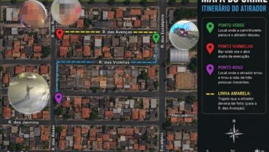 Fotos de Mapa elaborado pelo Plantão Maringá revela possível erro de percurso do atirador em triplo homicídio em Sarandi