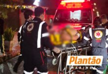 Fotos de Motoboy e morador de rua ficam em estado gravíssimo após atropelamento em Maringá