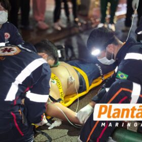 Motoboy e morador de rua ficam em estado gravíssimo após atropelamento em Maringá Foto 5 Fotos de Motoboy e morador de rua ficam em estado gravíssimo após atropelamento em Maringá