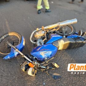 Motociclista bate na traseira de carro, é atropelado por outro veículo e socorrido em estado gravíssimo em Maringá Foto 8 Fotos de Motociclista bate na traseira de carro, é atropelado por outro veículo e socorrido em estado gravíssimo em Maringá