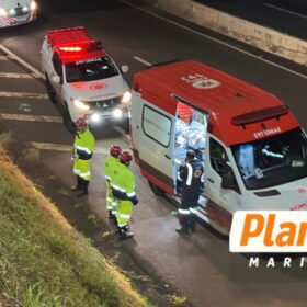 Fotos de Motociclista é arremessado de viaduto após colisão e fica gravemente ferido em Maringá