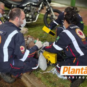 Fotos de Motociclista é socorrido em estado gravíssimo após colisão com Jeep em Maringá; motorista estava com CNH suspensa