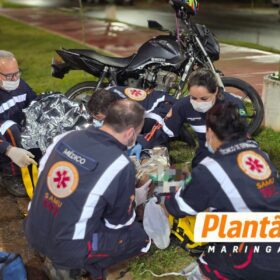 Fotos de Motociclista é socorrido em estado gravíssimo após colisão com Jeep em Maringá; motorista estava com CNH suspensa