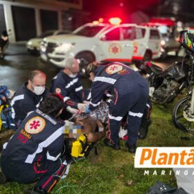 Fotos de Motociclista é socorrido em estado gravíssimo após colisão com Jeep em Maringá; motorista estava com CNH suspensa