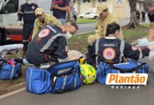 Fotos de Motociclista sofre ferimentos gravíssimos após perder controle e colidir contra árvore em Maringá