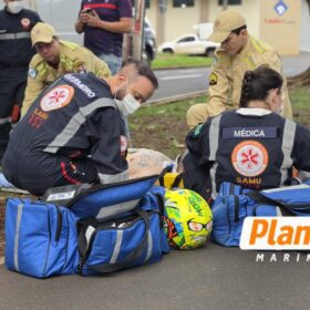 Motociclista sofre ferimentos gravíssimos após perder controle e colidir contra árvore em Maringá Foto 3 Fotos de Motociclista sofre ferimentos gravíssimos após perder controle e colidir contra árvore em Maringá