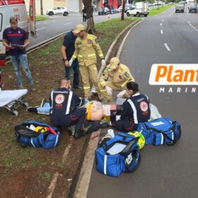 Motociclista sofre ferimentos gravíssimos após perder controle e colidir contra árvore em Maringá Foto 4 Fotos de Motociclista sofre ferimentos gravíssimos após perder controle e colidir contra árvore em Maringá