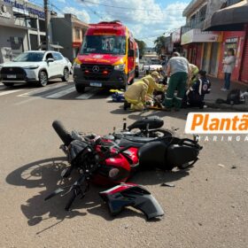 Fotos de Motociclista sofre múltiplas fraturas após grave acidente em cruzamento de Maringá