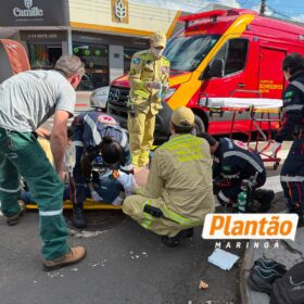 Fotos de Motociclista sofre múltiplas fraturas após grave acidente em cruzamento de Maringá