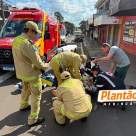 Fotos de Motociclista sofre múltiplas fraturas após grave acidente em cruzamento de Maringá