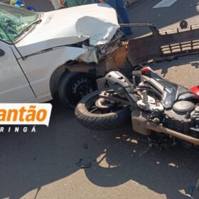 Fotos de Motociclista sofre múltiplas fraturas após grave acidente em cruzamento de Maringá