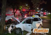 Fotos de Motorista foge após provocar grave acidente na Avenida Cerro Azul, em Maringá