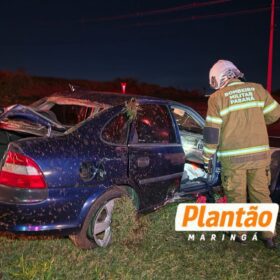Motorista perde controle da direção e capota veículo na BR-376; duas pessoas ficam feridas Foto 4 Fotos de Motorista perde controle da direção e capota veículo na BR-376; duas pessoas ficam feridas