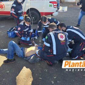 Fotos de Pai é atingido por pedrada na cabeça e filho é esfaqueado durante briga em Maringá