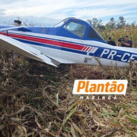 Piloto sobrevive a quinto acidente aéreo após avião agrícola apresentar problemas e descer em plantação em Marialva Foto 3 Fotos de Piloto sobrevive a quinto acidente aéreo após avião agrícola apresentar problemas e descer em plantação em Marialva