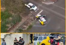 Fotos de Quadrilha é presa pela PM em Maringá com carro furtado; helicóptero Falcão auxiliou na operação; COM VÍDEO