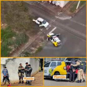 Fotos de Quadrilha é presa pela PM em Maringá com carro furtado; helicóptero Falcão auxiliou na operação; COM VÍDEO