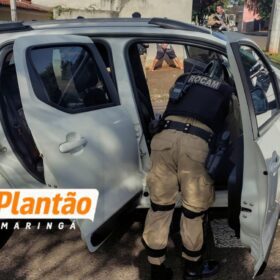Fotos de Quadrilha é presa pela PM em Maringá com carro furtado; helicóptero Falcão auxiliou na operação; COM VÍDEO