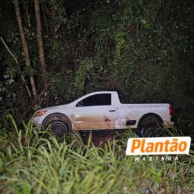 Fotos de Sem conseguir acionar os bombeiros, blogueiro pede ajuda ao Plantão Maringá pelo WhatsApp após acidente em Maringá