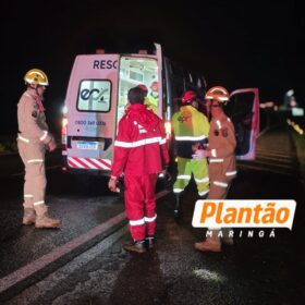 Fotos de Sem conseguir acionar os bombeiros, blogueiro pede ajuda ao Plantão Maringá pelo WhatsApp após acidente em Maringá