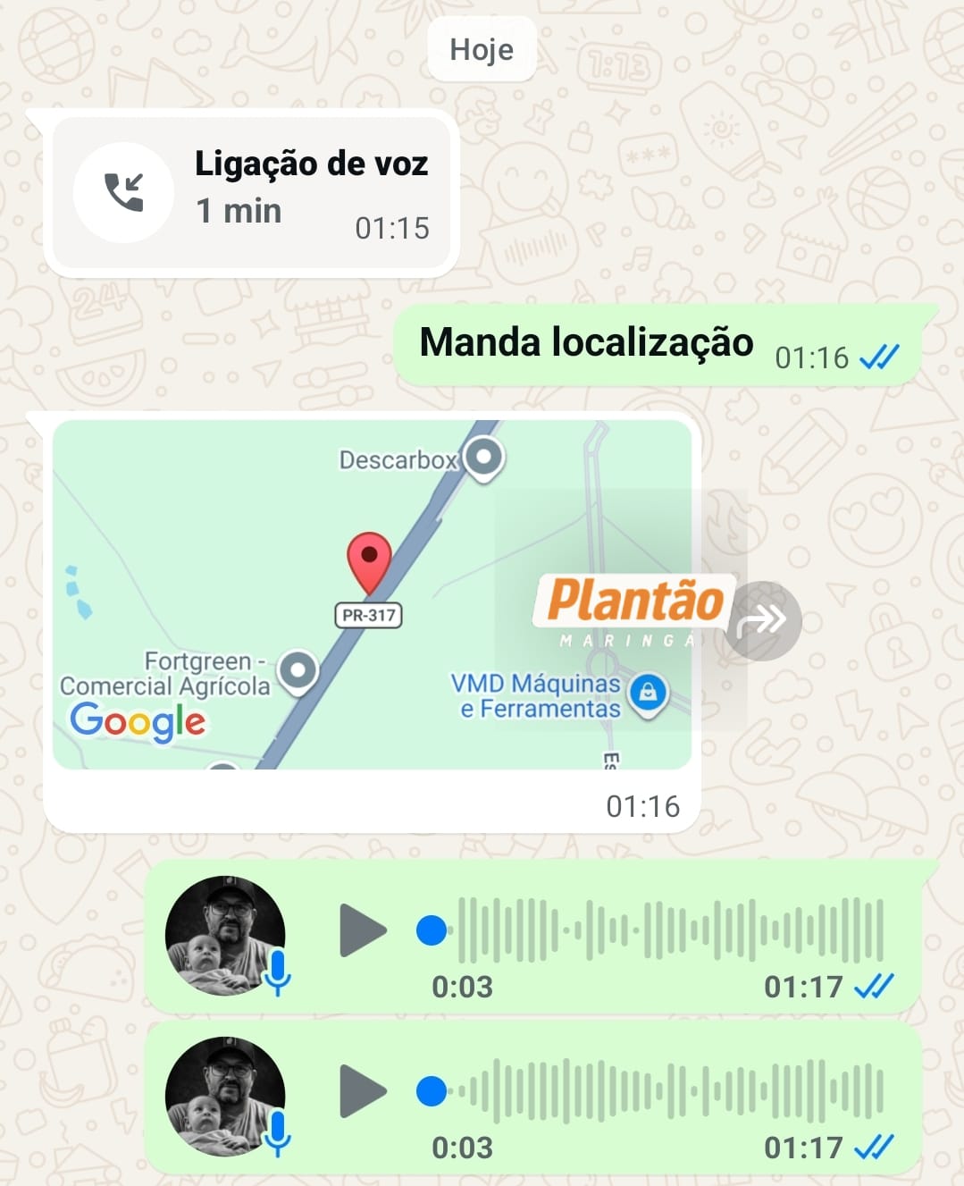 Fotos de Sem conseguir acionar os bombeiros, blogueiro pede ajuda ao Plantão Maringá pelo WhatsApp após acidente em Maringá