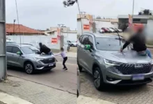 Fotos de Vídeo mostra motorista em cima de capô de carro durante briga de trânsito no PR; veja