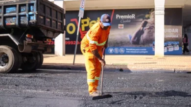 Fotos de Avenida de Maringá tem obras de recapeamento asfáltico e fica parcialmente interditada nesta segunda-feira