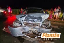 Fotos de Colisão frontal entre dois carros deixa dois homens e uma criança ferida
