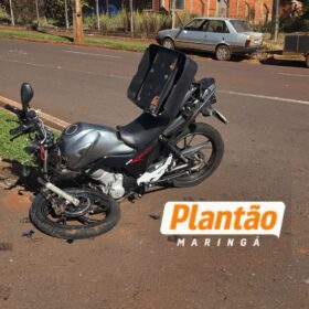 Fotos de Conversão proibida provoca grave acidente e deixa motociclista ferido em Maringá