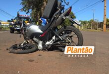 Fotos de Conversão proibida provoca grave acidente e deixa motociclista ferido em Maringá