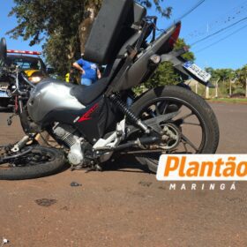 Fotos de Conversão proibida provoca grave acidente e deixa motociclista ferido em Maringá