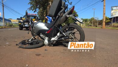 Fotos de Conversão proibida provoca grave acidente e deixa motociclista ferido em Maringá