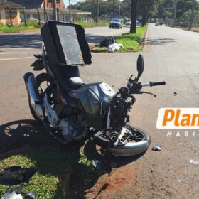 Fotos de Conversão proibida provoca grave acidente e deixa motociclista ferido em Maringá