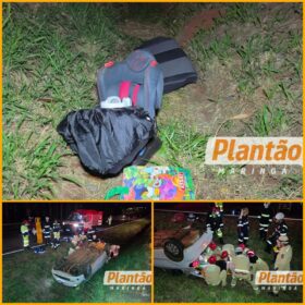 Criança é ejetada junto com cadeirinha durante capotamento na BR-376; em Maringá Foto 9 Fotos de Criança é ejetada junto com cadeirinha durante capotamento na BR-376; em Maringá