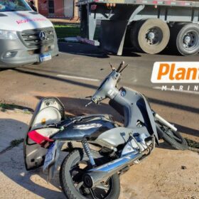 Jovem de 19 anos fica gravemente ferido após colisão entre caminhão e motoneta em Maringá Foto 5 Fotos de Jovem de 19 anos fica gravemente ferido após colisão entre caminhão e motoneta em Maringá